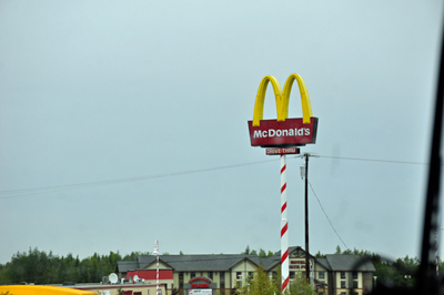 McDonalds candy cane pole